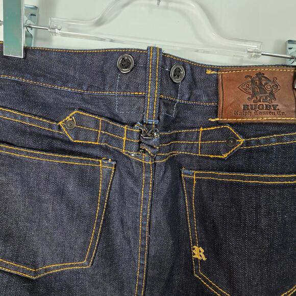 Rugby Ralph Lauren Y2K Denim Micro Mini Skirt Size 28 Dark Wash Vintage - Picture 8 of 10
